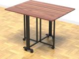 InnoFur Pacio Folding Engineered Wood 4 Seater Dining Table (Finish Color - Brown, Pre-assembled)