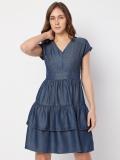 VERO MODA Women Layered Dark Blue Dress