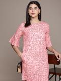 French Connection Women A-line Pink Dress