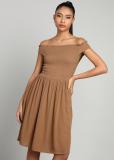 ONLY Women Fit and Flare Brown Dress