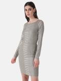 KAZO Women Fit and Flare Grey Dress