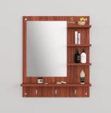 Product-Unique Wooden Hanging Dressing Mirrors with Shelves with Hanging Hooks | Engineered Wood Dressing Table (Finish Color - , 4 Shelves Brown, DIY(Do-It-Yourself))