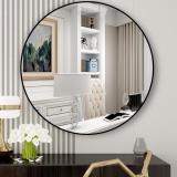 ANIKAA Yemi Wall Bathroom Mirror Vanity Mirror Metal Dressing Table (Finish Color - , Black, DIY(Do-It-Yourself))