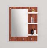 Product-Unique Wooden Hanging Dressing Mirrors with Shelves with Hanging Hooks | Engineered Wood Dressing Table (Finish Color - , 3 Shelves Brown + White, DIY(Do-It-Yourself))