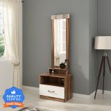 A GLOBIA CREATIONS Flora Engineered Wood Dressing Table (Finish Color - , Asian Walnut, Knock Down)