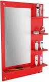 Sumwud Engineered Wood Wall Mounted Dressing Tables Decorative Mirrors Engineered Wood Dressing Table (Finish Color - , Red, DIY(Do-It-Yourself))