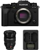FUJIFILM X Series X-T4 Mirrorless Camera XF 16-55mm F2.8 R LM WR lens and BC-W235 Dual Battery Charger (Black)