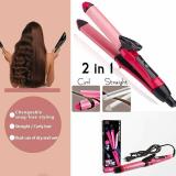 Azania Two in one hair straightener and curler For women and Men Electric Hair Curler (Barrel Diameter: 5 cm)