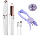 UNIKORN EYEBROW TRIMMER AND THREADING TOOL Combo PACK -02 Cordless Epilator (Gold)