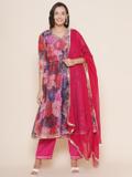 Bhama COUTURE Women Kurta Palazzo Dupatta Set