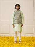 Jompers Men Kurta Pyjama Ethnic Jacket Set