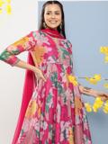 Bhama COUTURE Women Kurta Palazzo Dupatta Set