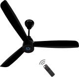 Atomberg Renesa Prime Remote 5 Star 1200 mm 3 Blade Ceiling Fan (BLDC Motor with Remote | Gloss Black | Pack of 1)