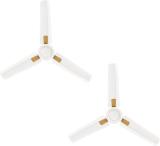 LUMINOUS Rapid Deco 1200 mm 3 Blade Ceiling Fan (Chest White | Pack of 2)