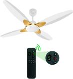 Candes EcoBreeze 5 Star 1200 mm 4 Blade Ceiling Fan (BLDC Motor with Remote | White Gold | Pack of 1)