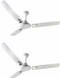 Candes Lynx 3 Star 1200 mm 3 Blade Ceiling Fan (Anti Dust | Silver White | Pack of 2)