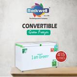 Rockwell 416 L Double Door Standard Deep Freezer (White, Green, GFR450DDUC, 5 Star)