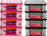 ANNORA INTERNATIONAL Pack Of 8 Cloth Safety Bag for Sarees ,Lahanga, Cloths,Suits,Pants Shirts Storage Space SaverSaree Cover, Cloth Organizer Wardrobe Organizer Clothes cover/Storage Cover/Cloth Cover ,Garment Cover (Multicolor)