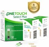 OneTouch Select Plus Test Strips 50 Pack + 2 * 25 Lancets 50 Glucometer Strips