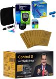 CONTOUR PLUS Glucometer +25 Glucostrip with 100 control D Alcohol Swab Glucometer (Multicolor)