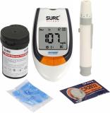 NISCOMED Surescreen Glucose Blood Sugar testing Painfree Monitor with 75 Strips Glucometer (White)