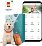 fetaca 4GPet GPS Tracker for Dogs,Cats & Other Animals Location Smart Tracker (Orange)