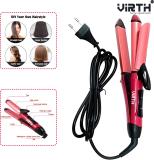 VIRTH 2 IN 1 Beauty Set of Professional Hair Straightener For Girls And Women Hair Straightener (Pink)