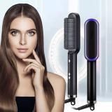 Nimiz Hair Straightener Comb for Women & Men HairStylemulticolorBrushHairStraightener Hair Straightener Comb for Women & Men HairStylemulticolorBrushHairStraightener Hair Straightener Brush (Black&Silvar)