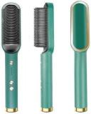 GLowcent Hair Straightener Brush,Hair Straightening Iron Comb Styler G47 Professional 2in1 Hair Straightener Comb Electric Brush with 5 Level G47 Hair Straightener Brush (Green)