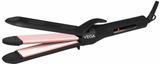 VEGA VHSCC-04 K-Glam 3 In 1 Hair Styler- Straightener, Curler & Crimper All In One Tool Hair Straightener (Rose Gold)