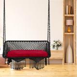 Patiofy Premium Large Double Seater Swing/ Swing for Adults/ 2 Seater Adult Swing/ Jhula Polyester Hammock (Black, Black, DIY(Do-It-Yourself))