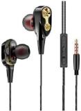 SANNO WORLD 4D bass Universal Earphone with Inbuilt Microphone Wired Headset Wired Headset Wired (Black, In the Ear)