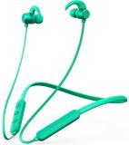 IZWI Magnetic Bass Neckband Sport Earphones BT 5.3 Wireless Earbuds with Mic Stereo Bluetooth (Green, In the Ear)