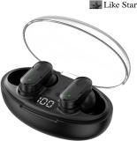 TECHNUV S460 ANC High Quality Pure Sound, IPX5 Touch, Mini Wireless 5.3 Cordless Headset Bluetooth (Black, In-Earphone Car Headphones With Mic Powerful Sound, In the Ear)