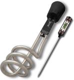 Orbon 1000 Watt Electric Water Immersion Heating Rod | Bucket Boiler With Thermometer Shock Proof Immersion Heater Rod (Water, Hard Water)