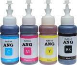 Ang Refill Ink for Brother DCP - T310, T510, T910, T710, C/M/Y/Bk-100g x 4 bottle Black + Tri Color Combo Pack Ink Bottle