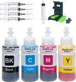 Inkspot Refill Kit For Canon PIXMA E3370 , TS3370S Printer Ink Cartridge- PG-745 - CL746 Black + Tri Color Combo Pack Ink Bottle