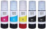 CARTRIDGE ZONE 001 003 Ink for L3110 L3150 L3250 L3116 L3101 L3210 L3215 L3216 Pack of 5 Black + Tri Color Combo Pack Ink Bottle