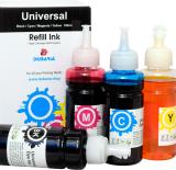 Dubaria Refill Ink For Use In HP DeskJet Ink Advantage Ultra 4729 Multi-Function Wireless Printer - Cyan, Magenta, Yellow & Black - 100 ML Each Bottle Black + Tri Color Combo Pack Ink Cartridge