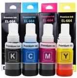 Ang Refill Ink Compatible for epson L130, L360, L380, L210, L220, L365, L130, Black + Tri Color Combo Pack Ink Cartridge