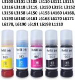 vavia Ink Refill for 001,003,L3200,L3210,L3211,L3215,L3216,L3250,L3252 Tri-Color Ink Bottle