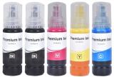 vavia Ink Refill for 001,003,L3110,L3150,L3250,L3256,L4260,L4160,L3115,L3100 Black + Tri Color Combo Pack Ink Bottle