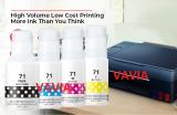 vavia GI-71 Ink Refill Bottle For G1020 G2020 G2021 G2060 G3020 G3021 G3060 Black + Tri Color Combo Pack Ink Bottle