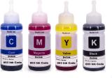 Refill Ink for Epson 003 Dye Ink Compatible for Epson L3100, L3101, L3110, L3115, L3116, L3150, L3151, L3152 & L3156 Inkjet Printer (4*70 ml) Black + Tri Color Combo Pack Ink Bottle