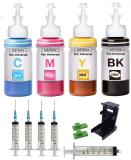 Salty ink Compatible Dye ink for 803/680/678/818/802/901/703/704/46 Cartridges Black + Tri Color Combo Pack Ink Cartridge