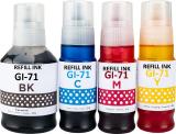 vavia Ink For GI Series GI 71 G1020,G2020,G2021,G2060,G3020,G2021,G3060 Printers Black + Tri Color Combo Pack Ink Bottle