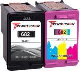 trendvision 682 COMBO CARTRIDGE FOR 2335,2338,2776,6075, 4178,6075,6078,6475,6478 Black + Tri Color Combo Pack Ink Cartridge