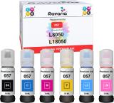 Ravaria L8050, L18050 Printer Compatible Ink Bottle Black + Tri Color Combo Pack Ink Bottle