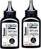 CARTRIDGE ZONE W1112A / 110A Black Toner Powder for HP Laser 108 108a 108w 136 136a Printers Black - Twin Pack Ink Toner Powder