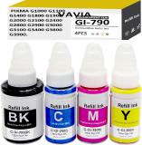 vavia G1000 G1010 G2000 G2002 G2010 G2012 G3000 G3010 G3012 G4000 G4010 Printers Black + Tri Color Combo Pack Ink Bottle